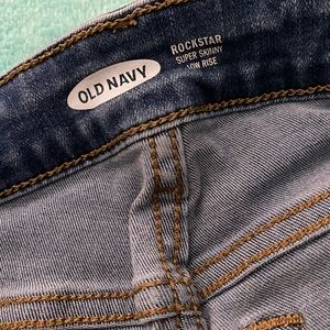 Low rise “rockstar” skinny jeans